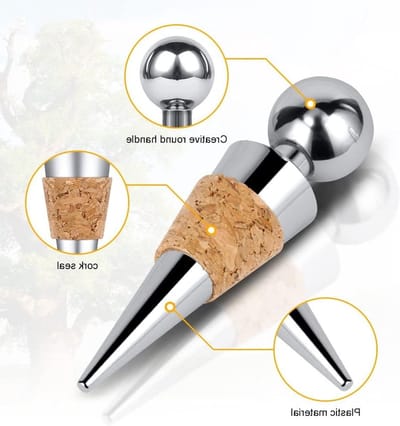 Herbruikbare Wijnfles Stopper Set van 3, Ideaal voor Wijn, Champagne en Bier, Perfecte Flessenafdichting