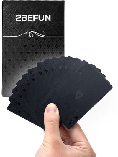 2BEFUN Speelkaarten Volwassenen - Waterdicht - Zwart - Kaarten - Kaartspel - Pokerkaarten - Drankspel - Stok Kaarten - Bridge - Playing Cards - Card Deck