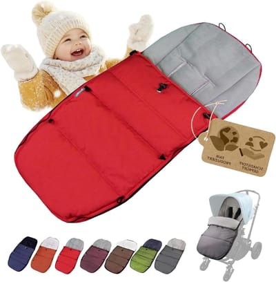 Babyvoetenzak - Wintervoetenzak Zitkussen - Kinderwagen Comfort - Aanpasbaar Trekkoord - Universeel - Rood