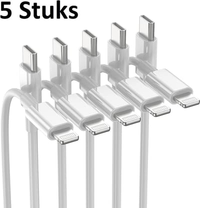 USB C Oplaadkabel -1m Geschikt voor iPhone 12/13/14 - 5 Pack
