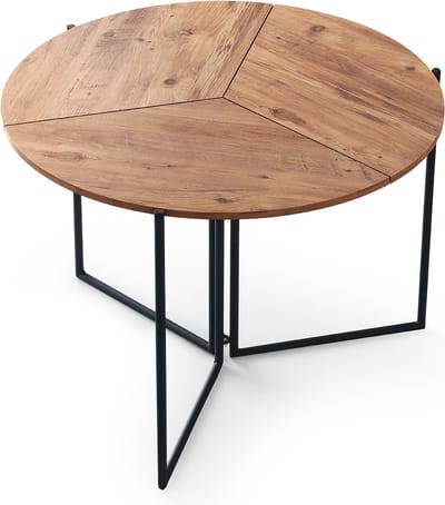Klaptafel - YAPRAK - Atlantische Den - Rond - 4 personen - 100 x 100 x 72 cm