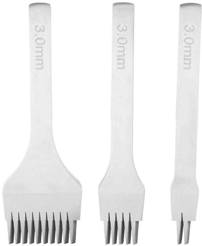 Dailygoody - Punch Set - Gereedschap voor Lederen Creaties - 2/5/10 Stuks - Klauwhamer - 3.0 mm - Creatief Ontwerpen - Geschikt voor Handwerk - Kleur ...