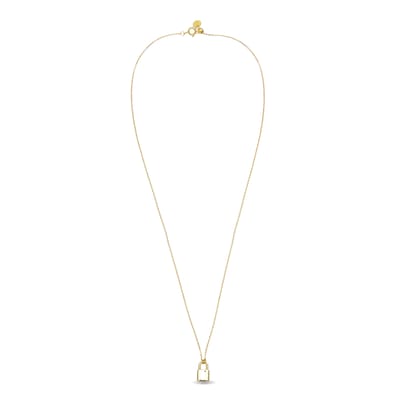 Luxenter imlor halsketting in 925 sterling zilver met 18 karaat geelgouden afwerking