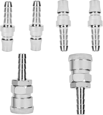 6 Stuks 8mm Slangmondstuk Snelle Koppeling voor Gasverbindingen in Caravans en Campers
