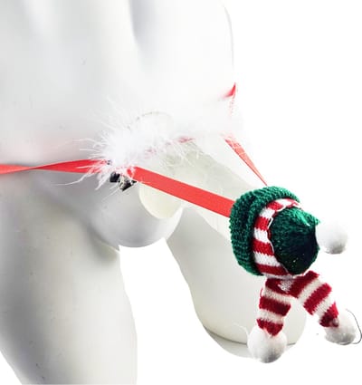 BamBella ® - string bongage - maat Onesize S M L - Sexy slip erotische onderbroek valentijnsdag kerst rood groen doorzichtig rollenspel kleding voor mannen
