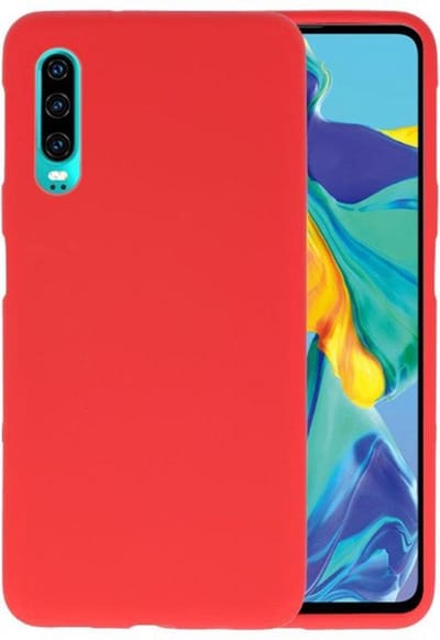 Hoesje Geschikt voor de Huawei P30 - Backcover Color Telefoonhoesje - Rood