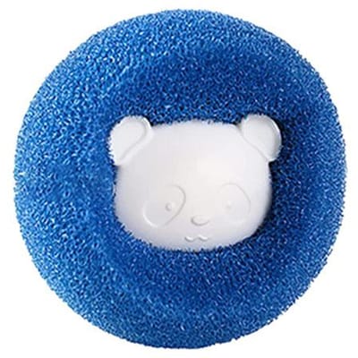 Boule anti-poils d'animaux réutilisable, filtre pour machine à laver, autocollant en laine, pour éliminer les poils de chat, les poils d'animaux, les peluches, pour la maison bleu