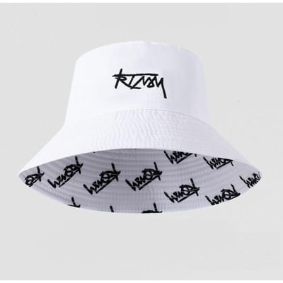 Dubbelzijdige vissershoed met grote kop, heren lente- en zomerstijl bucket hat, dames gezicht accentuerende kleine zonnehoed, basin ha gray