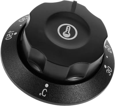 Temperatuurregelknop - Ovenknop Thermostaat - Apparaten Instellen - Hittebestendig Plastic - 6x6x6 cm - Zwart