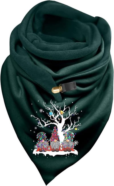 Dames Sjaal - Hoofddoek Accessoire - Winterse Warmte - Uniek Ontwerp - 148 cm - Rood Blauw
