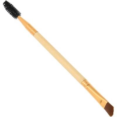 Dubbelzijdige Wenkbrauw Wimper Borstel Hoekige Wenkbrauwborstel Wenkbrauw Make-up Cosmetische Borstel Houtkleur beige