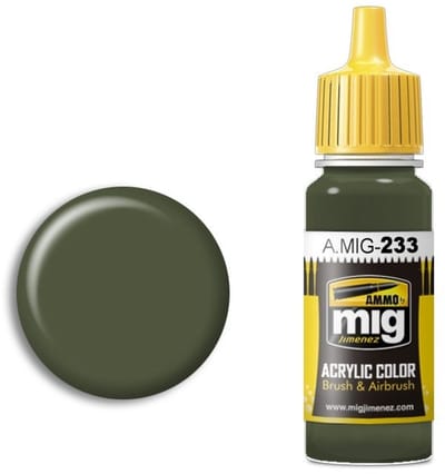 AMMO by Mig Jimenez Hobbyverf Acrylverf - MIG 0233 RLM 71 Dark Green - Acryl Verf flesje - 17 ml