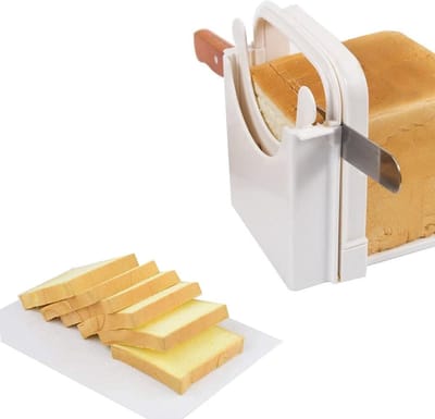 Verstelbare Broodsnijmachine met Opvouwbaar Ontwerp - Handmatige Snijder voor Perfecte Broodplakken