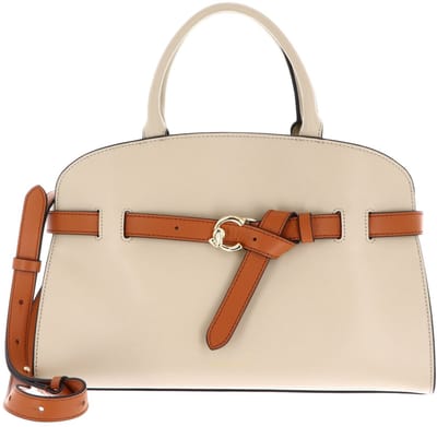 COCCINELLE Leren handtas schoudertas New Tric Handbag Smooth Leather Sandshell / Pearl / Crab beige
