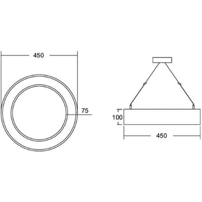BRUMBERG Biro Circle Ring10 direct DALI, Ø 45cm, wit, 3000K