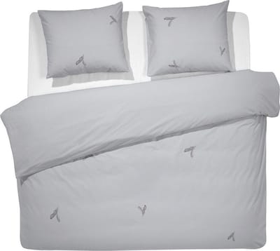 Damai Fjer Dekbedovertrek - Bio Percale - Tweepersoons - 200x200/220 cm - Silver