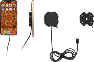 Brodit houder geschikt voor Brodit houder met MagSafe Charger-zwart iPhone 12-17