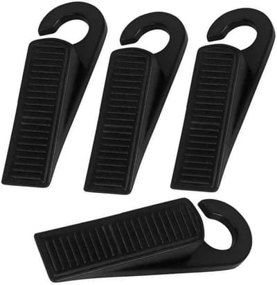 Wig deurstopper 4 stuks - antislip krasbestendig rubber - ideaal voor huizen, kantoren en werkplaatsen 125 cm