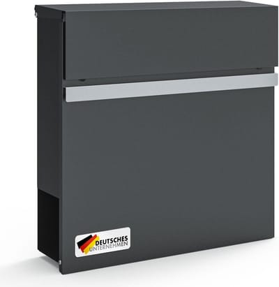 Moderne brievenbus - Postbox met krantenvak - Veilig post ontvangen - Afsluitbaar met naamplaatje