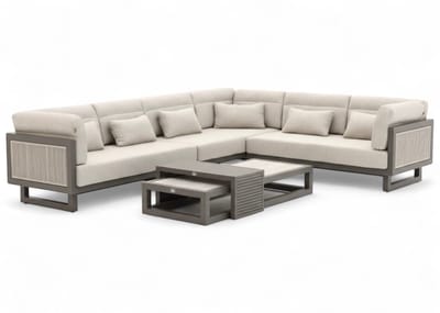 Apple Bee Santorini ROPE Loungeset 5-delig Nr.2 - Links Lang - 318 x 239 cm