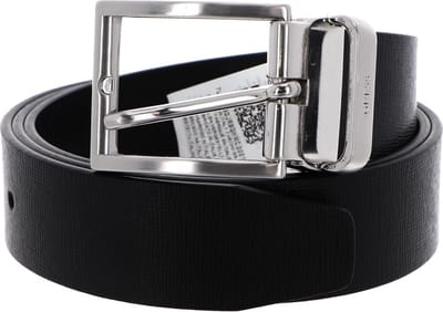 GUESS Leren Riem Adjustable Belt W90 Black Zwart
