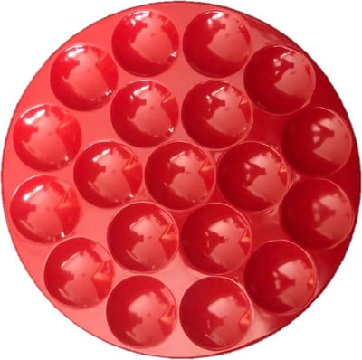 Poffertjesborden rood - 4 stuks - poffertjes borden - melamine