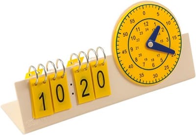 Educo Educatief speelgoed Ik leer Klokkijken 23cm - Leerlingenklok Analoog + Digitaal - Klok leren - Spelend leren - Educatief speelgoed 6 jaar