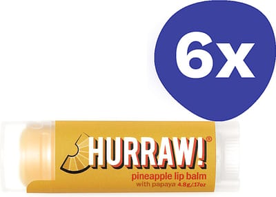 Hurraw Papaja Ananas Lippenbalsem (6x 4,3gr)