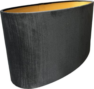 Lampenkap moodlight ovaal 45x22.5x25 velvet zwart