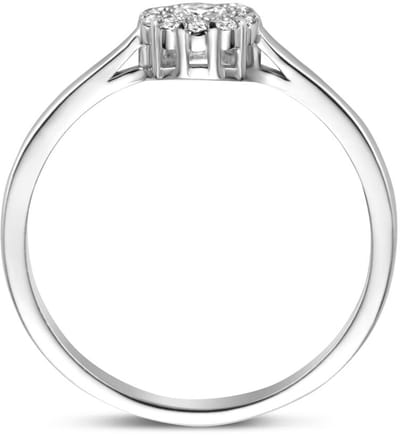 Zilveren Gerhodineerde Ring met Zirkonia 1342014 – 925 Zilver