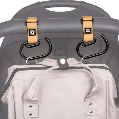 Dooky Buggy/Kinderwagen Haak groot 2 stuks - Bruin