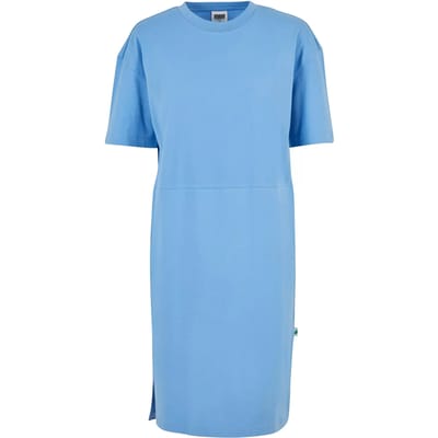 Urban Classics - Organic Oversized Slit Tee Korte jurk - XS - Blauw