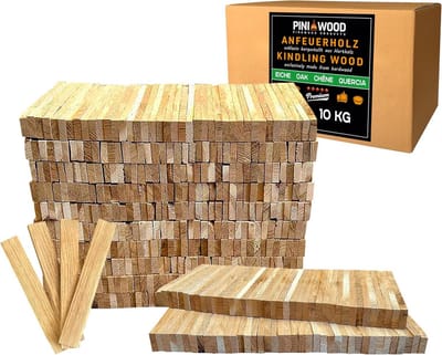 Aanmaakhout Eikenhout - Brandhout Startershout - Open Haard Vuur - Kamergedroogd <8% - 10 kg - Natuurlijk