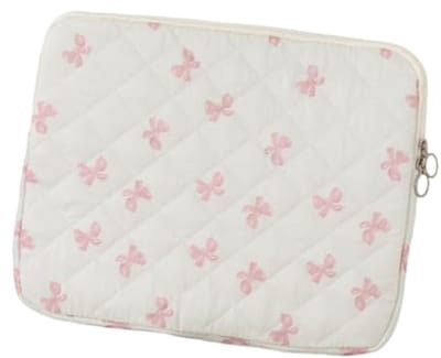 Gewatteerde Laptop Sleeve voor 15 inch Tablet - Y2K Stijl en Coquette Look