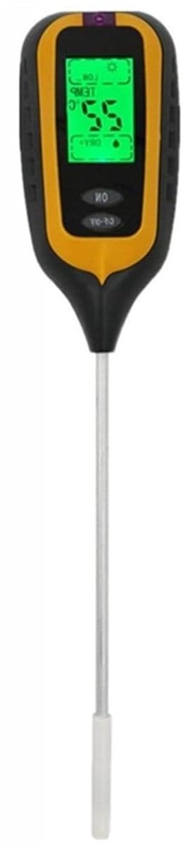 Digitale Bodemtester - PH Meter - Planten Verzorgen - 4-in-1 Functies - 20 cm Sonde - Zwart