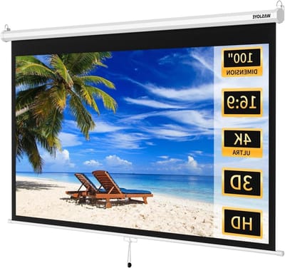 Projectiescherm - Beamer scherm - Thuisbioscoop creëren - Automatische vergrendeling - 100 inch - Zwart
