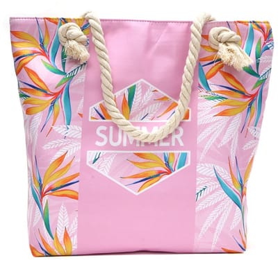 She life style - Beach Bag Summer - 45 x 35cm - Roze