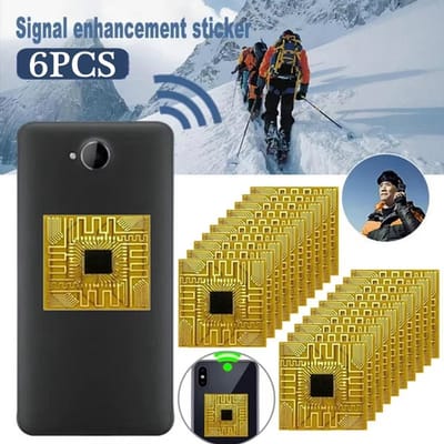 6 Stuks Signaalversterker Sticker voor Mobiele Telefoon – 4G Antenne Booster, GSM Signaal Versterken, Beter Bereik & Ontvangst, Telefoon Signaal Verbetering