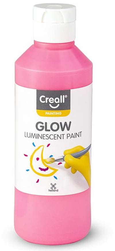 Creall Glow in the Dark Paint Pink 250ml