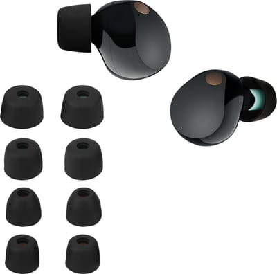 kwmobile 8x Reserve covers voor oordopjes geschikt voor Sony WF-1000XM5 / WF-1000XM4 - 4 maten - Silicone dopjes voor in-ear headphones