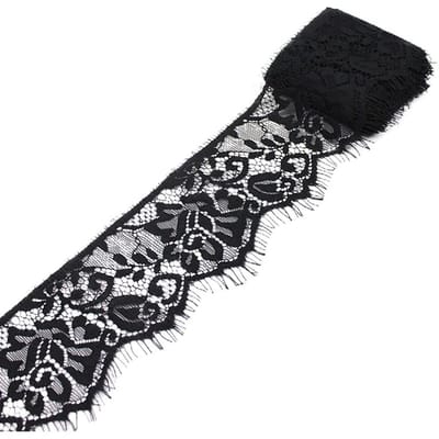 Dailygoods- Kant Met Kwastjes - Vintage Kant Rand - Sierband - Kant Stoff Voor Knutselen - Naaien - 1 Stuk Polyester - Sierlint