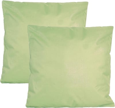 Anna's collection Buiten of tuin sier kussens - 2x - mintgroen - 45 x 45 cm - binnen/buiten - zitkussens tuinbank