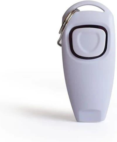 FSW-Products - Luxe Clicker met Fluit - Clickertraining voor Honden - Wit - Bevestigingsring - Training voor Huisdieren