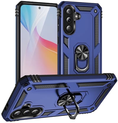 Coverup Hoesje - Geschikt voor Samsung Galaxy A56 Hoesje - Coverup Ring Kickstand Back Cover - Blauw