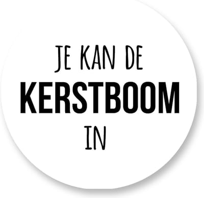 Sluitzegel-Sluitsticker Kerst - Je kan de kerstboom in - Sluitstickers Pimp studio