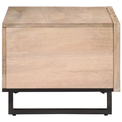 vidaXL - Salontafel - 80x51x40 - cm - massief - mangohout - wit
