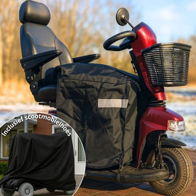 MaxxCovers Beenkleed Scootmobiel maat M + Scootmobielhoes - Gevoerd en Waterdicht Deken - Universeel Schootskleed - Scootmobielaccessoires