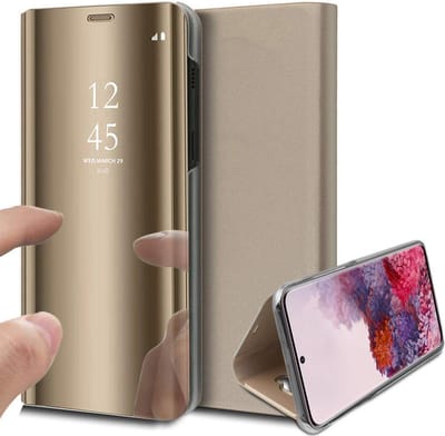 Hoesje geschikt voor Samsung Galaxy S20 - Book Case Spiegel Goud