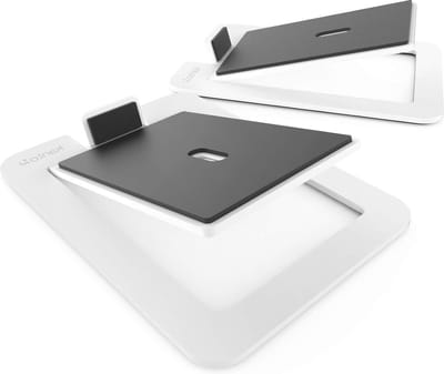 Desktop Speaker Stands for Large Speakers - 2 Pack (White) - Kanto S6W speaker stands for table monitor