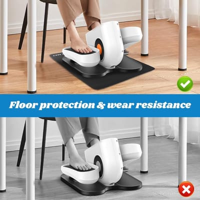 Beentrainer Mat - Oefenmat Elliptisch - Vloer Beschermen - Antislip Onderkant - 60x40 cm - Zwart